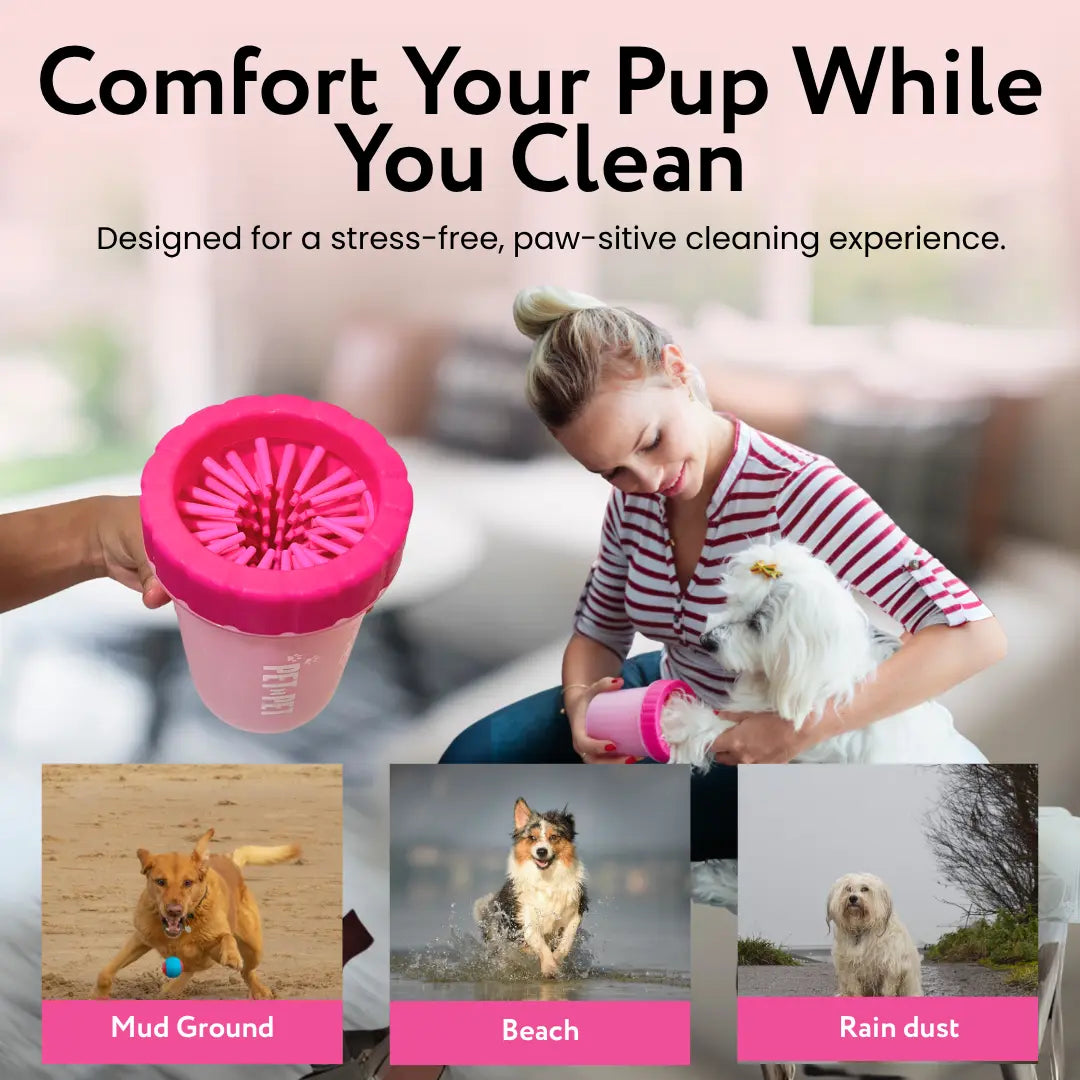 Pet N Pet Portable Dog Paw Washer and Cleaner, Muddy Paws Easy Cleaning Cup
