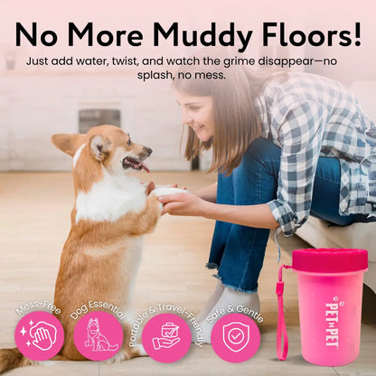 Pet N Pet Portable Dog Paw Washer and Cleaner, Muddy Paws Easy Cleaning Cup