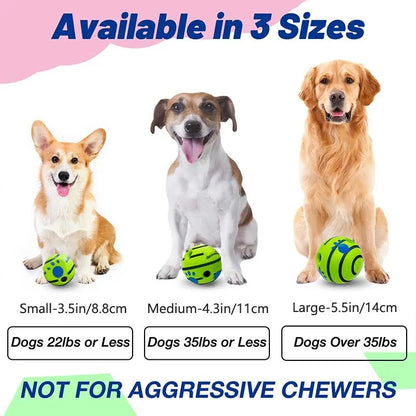 Gift for Pets, Durable Interactive Dog Toys Ball, Summer Gift, Squeaky Wag Ball for Pet Training, Indoor & Outdoor Dog Gifts, Dog Toy Supplies, Valentine'S Day Gift